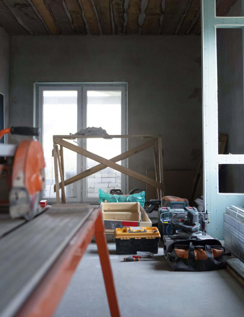 Apartment renovation small scale flooring installation